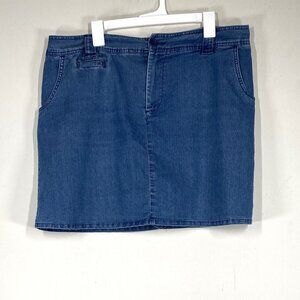 Classic Blue Denim Mini Skirt - Women's Casual Shorts